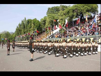 National Cadet Corps (NCC) Sri Lanka -  ELEGANT PARADE MARKS TRIUMPHANT CONCLUSION OF GIRLS BATTALION ASSESSMENT CAMP DETAIL-IV AT RANTAMBE